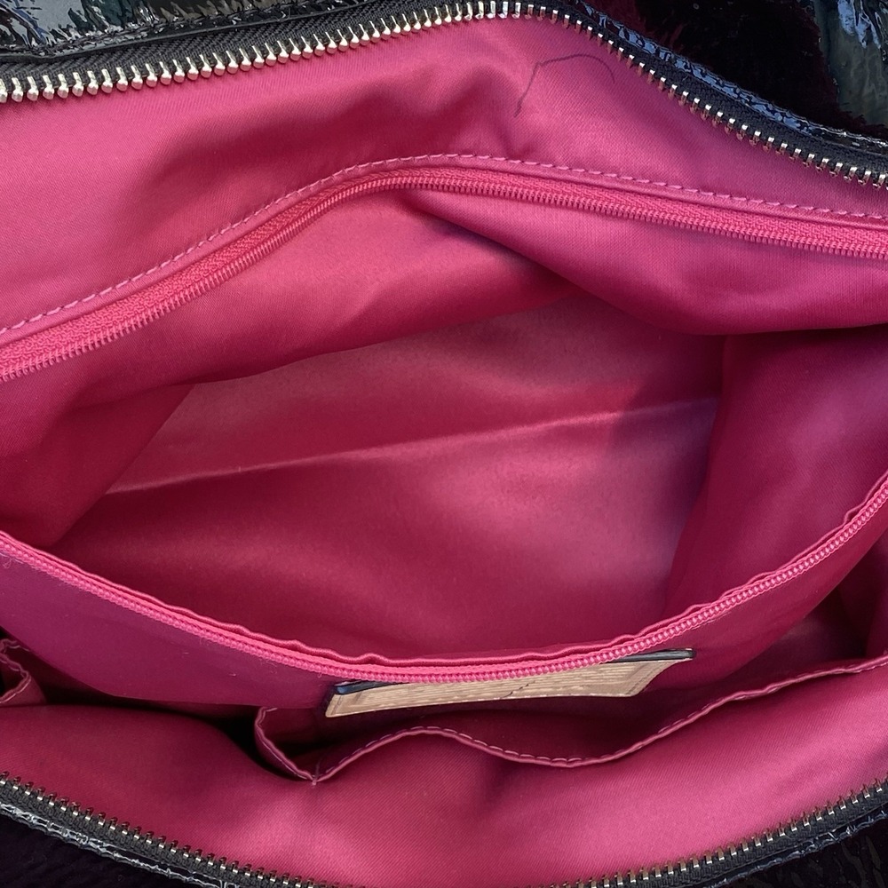 Coach Poppy Daisy Liquid Gloss Black Shoulder Bag Tote 18674 - Picture 16 of 16